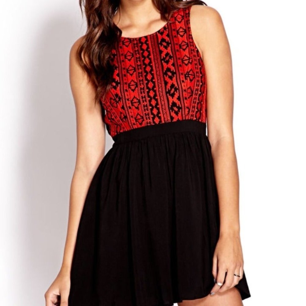FOREVER 21 Baka beauty fit and flare dress size M - Picture 1 of 5